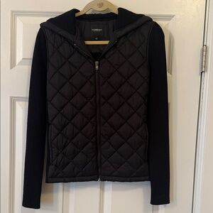 Liverpool Women's Black Quilted Hooded Jacket
